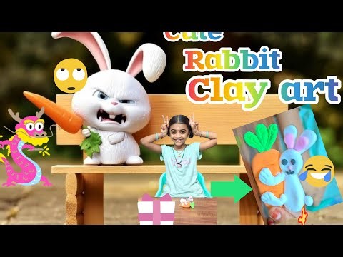“Cute Rabbit Clay Making Tutorial 🐰 | Easy Bunny DIY”