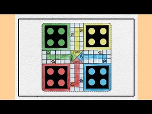 How to Draw Ludo Board Game On Paper / Ludo Drawing Step By Step Very Easy / Ludo Drawing