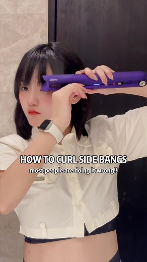 Super simple hair styling trick that works on both long and short side bangs! ✨🌈 I’m using @dyson_sg Corrale Hair Straightener! With 30 minutes of cordless use, it offers ultimate convenience for effortless styling on the go. Its flexing plates, enhanced with tourmaline edges, deliver ionizing properties to minimize static and boost shine. My go-to hair straightener for years! #sgbeauty #sidebangs #dysonhair #dysoncorrale #dyson