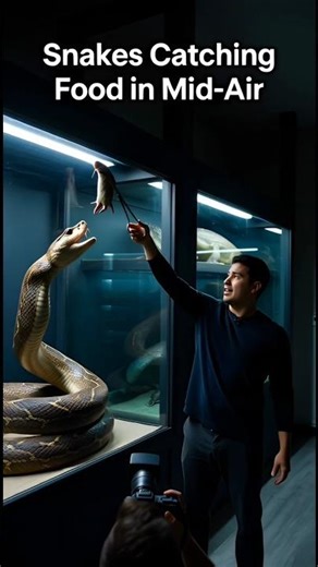 Snakes Catching Food in Mid-Air 🐍 #shorts