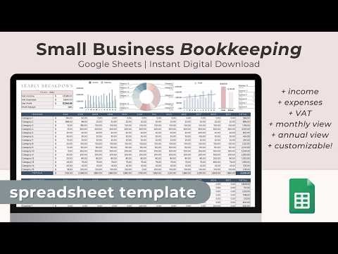 EASY Business Bookkeeping Spreadsheet Template For Small Business - Google Sheets Tutorial