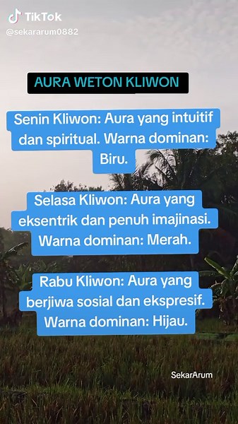 Pengaruh Weton Kliwon terhadap Aura dan Karakter