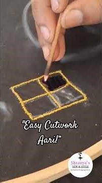 👉 Cutwork Aari Work Design for Beginners | Easy & Beautiful Embroidery Tutorial #embroidery #viral