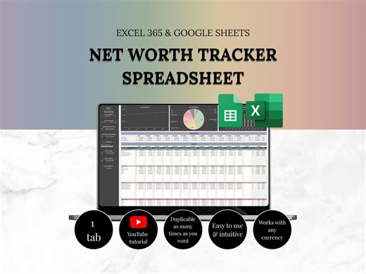 Net Worth Tracker Excel & Google Sheets | Personal Finance Planner | Assets Liabilities Dashboard | Monthly Budget Investment Calculator - Etsy
