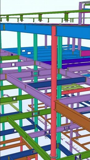 A few good tone of steel #teklastructures #steeldetailing #steelconstruction #construction