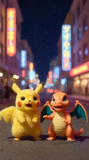 Pikachu & Charmander on a NightOut 🌃🔥