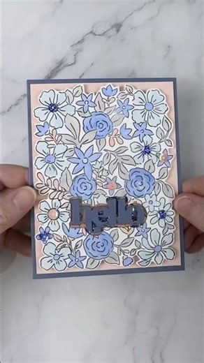 🌸 Shaker card + alcohol markers = the prettiest spring card ✨