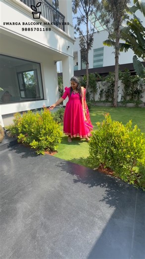 Entrance Garden Makeover 🌿 Color Changing Plants | Luxury Outdoor Setup #balconydesignideas #home