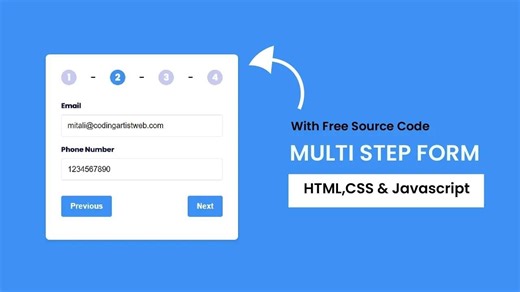 Multi Step Form HTML, CSS & Javascript