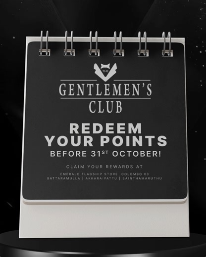 Have you joined our Loyalty Program? Here’s your reminder - redeem your points and claim your Gentlemen’s Club rewards before 31st October. #Emerald #GentlemansClub #LoyaltyRewards #GentlemansInstinct | Emerald