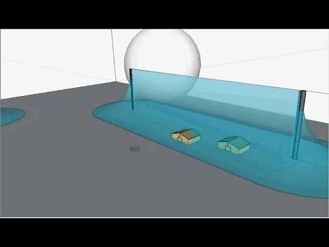 Rolling Sphere Method of Lightning Protection 3D Animation with Google Sketchup