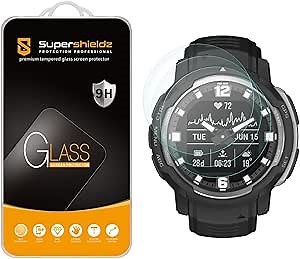 Supershieldz (3 Pack) Designed for Garmin Instinct Crossover and Instinct Crossover Solar Tempered Glass Screen Protector, [Updated Version] Anti Scratch, Bubble Free