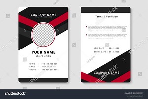 Modern Id Card Layout Design Company Stock Vector (Royalty Free) 2447609003 | Shutterstock