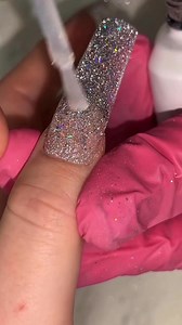 #RIYA Products used: Reflective gel #43 ✨Silver Galaxy holo flake ✨Transfer gel / FOIL ✨No wipe glossy top coat 🛍️SHOP RIYASNAILS.COM #riyasnailsalon | Riya's Nails
