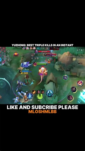 YUZHONG : BEST TRIPLE KILLS IN AN INSTANT | YUZHONG EXP LANE GAMEPLAY #mlbb