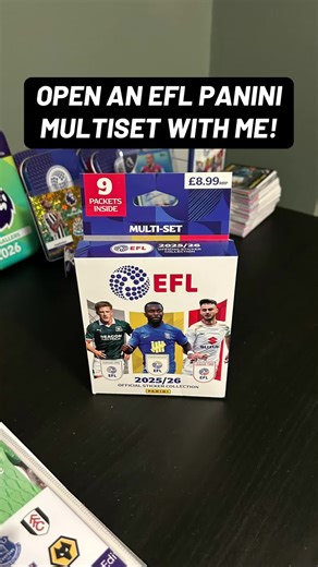 Opening NINE Panini EFL sticker packs! 😳 #panini #efl #packopening #footballcards #soccercards