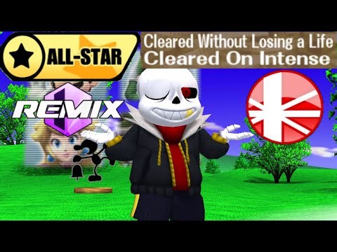 Project M Ex Remix 0.95b - All Star Mode on Intense with Sans
