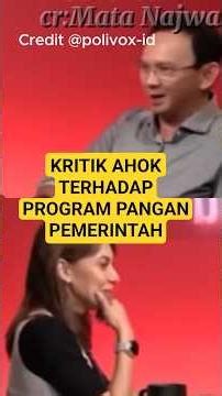 Kritik Ahok terhadap Program Pangan Pemerintah #shortsviral #ahoker #blt #pdip #jokowi