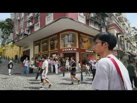 🇲🇴🎉澳門大三巴牌坊蔻馳名牌店開幕娛樂 Macau Ruins of St Paul Coach Store Grand Open