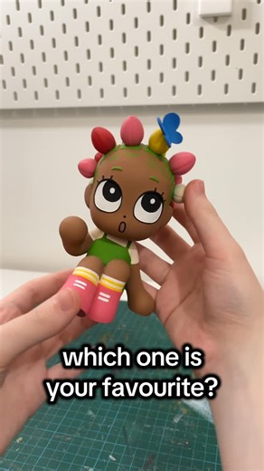 svv art on Instagram: "which popmart style art toy is your favourite? [watch how I made them on my YouTube] #popmart"