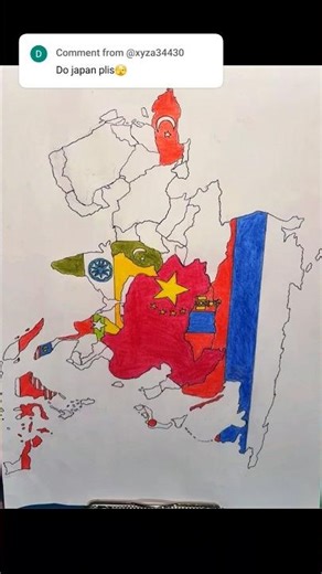 Draw The World's Map : Japan🇯🇵 - Part 45 #drawing #map #japan #world #shorts #tutorial