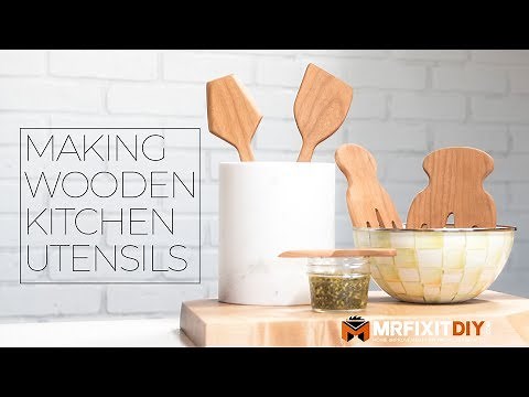 Wooden Kitchen Utensils with a Handheld CNC