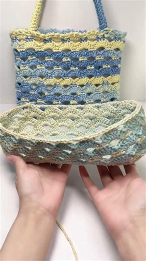 Ocean wave color bag #crochetbag#crochettutorial