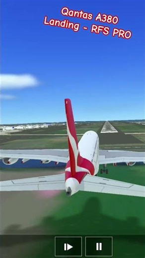 Qantas A380 Landing - RFS PRO #realflightsimulator #rfs #rfsshorts