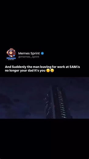 Memes Sprint on Instagram: "And Suddenly the man leaving for work at 5AM is no longer your dad It’s you 😶🥲 Your feed deserves a memes sprint . . . . . . . . . . . . . . . . . . . . . . . Swipe through for your daily dose of meme and humor! 😃✨ . . . . . . . . . . . . . . . . . . . . . . . Drop a ❤️ if you’re here for the fun! . . . . . . . . . . . . . . . . . . . . . . . #memessprint #meme #sarcasm #joke #savage relatable humor memesdaily funnymemes funnyaf love comedy lol trending viral insta