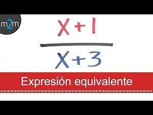 Equivalent expression of an algebraic fraction