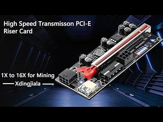 PCI-E 1X to16X Pcie Riser 8 Capacitors
