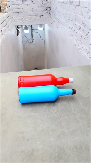 Red VS Blue Breaking glass bottle 😱🤪! C•CrushingCrunchy & Soft Things #shorts #asmr #satisfying
