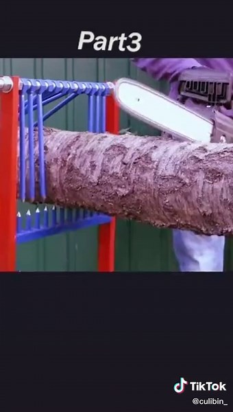 Chainsaw Operation on a Sawmill: Efficient Log Cutting