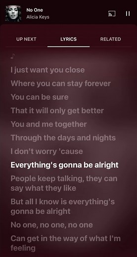 Alicia Keys - No One: A Love Story in Lyrics