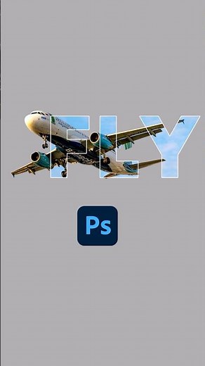 Flying Plane Text Effect in Photoshop ✈️ (Easy Trick