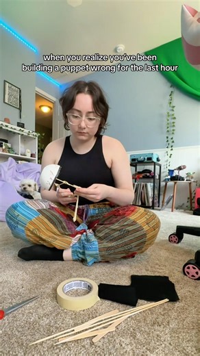 Realized a better way AFTER I already built it🤦‍♀️ #puppet