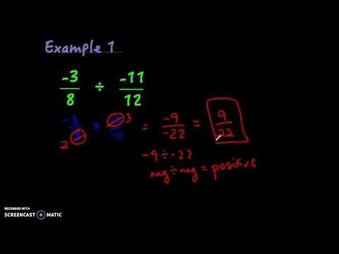 Dividing Fractions (with Negatives)