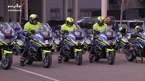 22 neue Funkräder im Wert von 840.000 Euro wurden heute an die Polizei Thüringen übergeben. Die alten Motorräder der Beamten waren bis zu 15 Jahre alt und hatten teilweise über 100.000 km auf dem Zähler. | MDR Thüringen