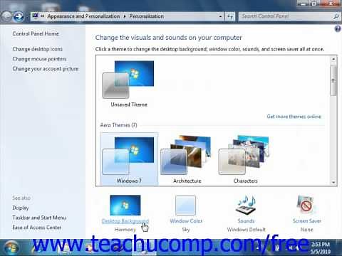 Windows 7 Tutorial Setting Monitor Display Properties Microsoft Training Lesson 2.1