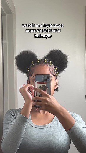 Criss Cross Rubber Band Hairstyle Tutorial