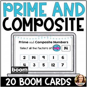 Factors of a Number - Prime and Composite Numbers Digital Boom Cards - 4th Grade