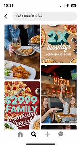 Need dinner inspiration? Look no further than our weekly specials! Monday - $12 Large Cheese Pizza: Use the code MONDAY12 at checkout for your $12 Large Cheese Pizza. Offer valid every Monday. Present this in-store to redeem. Not combinable with any other offer. Limit to 5 pizzas. Toppings are extra but delicious! Tuesday - 2x Dough Rewards points: Earn double the Dough Rewards points when you order your Johnny's favorites. Not a Dough Rewards member? Download our app to sign up! Wednesday - $29