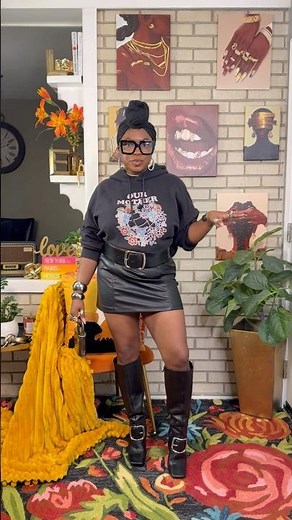 let’s get dressed…mini skirt + knee high boots — an outfit formula. #ootd #gdwm #grwm #grwmoutfit