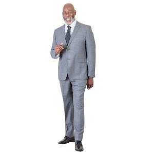 [Hot Item] Men's Two-Piece Suit of Grey Pure-Color Polyester Business Suit/Wedding Suit /Party Suit/ Bespoke Suits