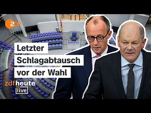 Scholz, Merz, Habeck, Lindner und Weidel im Bundestag | Debatte und Analyse bei ZDFheute live