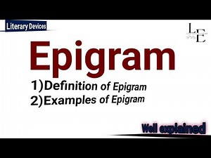 Epigram|Definition|Examples|Concept#literarydevices #epigram