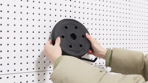 10PC Heavy Duty Pegboard Hooks for 1/4" Peg Board | Black Peg Board Tool Hangers with Drill Holder, 20 lb Capacity, for Garage, Workshop, Craft Room & Retail Store