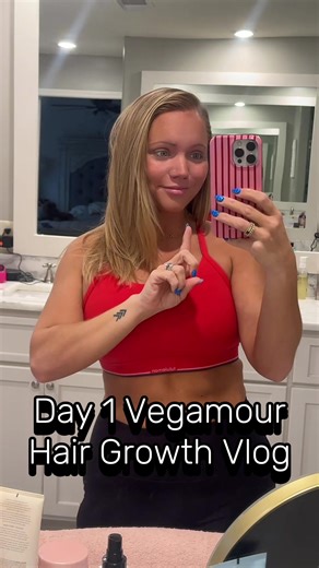Vegamour Hair Growth Journey - Day 1 Test