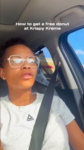 Free donut at Krispy Kreme