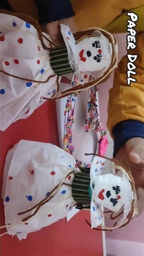 Paper Doll Craft 👗 Best Out of Waste | Easy DIY School Project Using Tissue paper|Cherished Learning